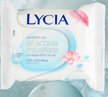 LYCIA SALVIETTINE POCKET STRUCCANTI ACQUA MICELLARE 20PZ