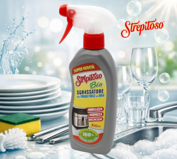 STREPITOSO SGRASSATORE BIO SPRAY 250ML PER FRIGGITRICE AD ARIA