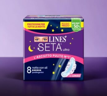 LINES ASSORBENTI SETA ULTRA NOTTE CON ALI 8PZ