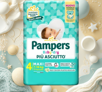 PAMPERS PANNOLINI BABY DRY 7-18KG MAXI TG.4
