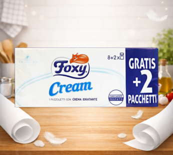 FOXY CREAM FAZZOLETTI 4 VELI 8+2PZ