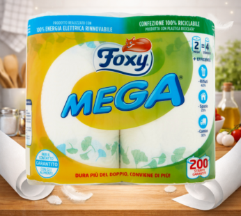 FOXY MEGA ASCIUGONI DOPPIOVELO DECORATO 2ROTOLI