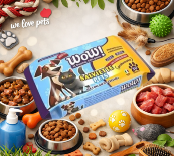 WOW SALVIETTINE PER ANIMALI 20PZ