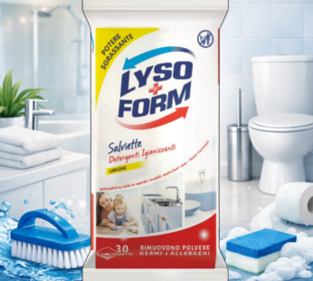 LYSOFORM SALVIETTINE DETERGENTI IGIENIZZANTI LIMONE 30PZ