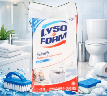 LYSOFORM SALVIETTINE DETERGENTI IGIENIZZANTI OCEAN 30PZ