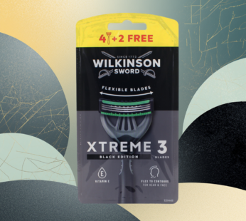 WILKINSON RASOIO XTREME3 FLEXIBLE BLACK COMFORT 4+2PZ