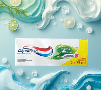 AQUAFRESH DENTIFRICIO 75ML MENTA DELICATA 2PZ