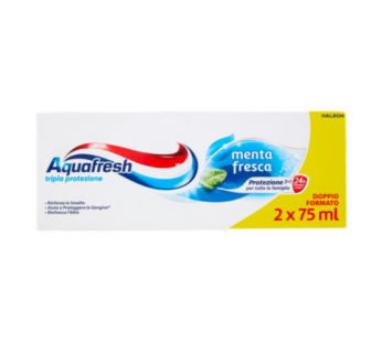AQUAFRESH DENTIFRICIO 75ML 2PZ TRIPLA PROTEZIONE
