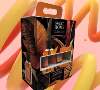 SWEET HOME CONF.PROFUMATORE BACCHETTE 100ML + CANDELA ARANCIA