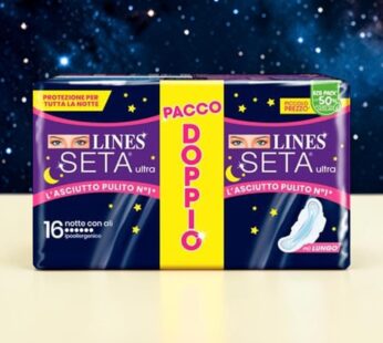 LINES ASSORBENTI SETA ULTRA PACCO DOPPIO NOTTE CON ALI 16PZ