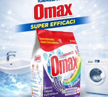 OMAX LAVATRICE IN POLVERE 22 MISURINI LAVANDA